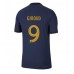 Billige Frankrike Olivier Giroud #9 Hjemmetrøye VM 2022 Kortermet